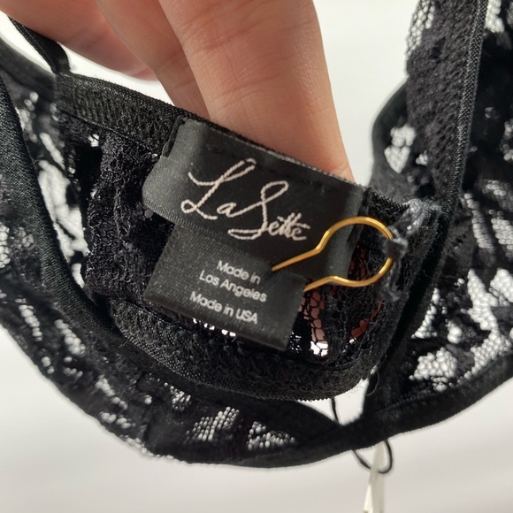 LaSette bra see through unlined lace black medium - Picture 3 of 6